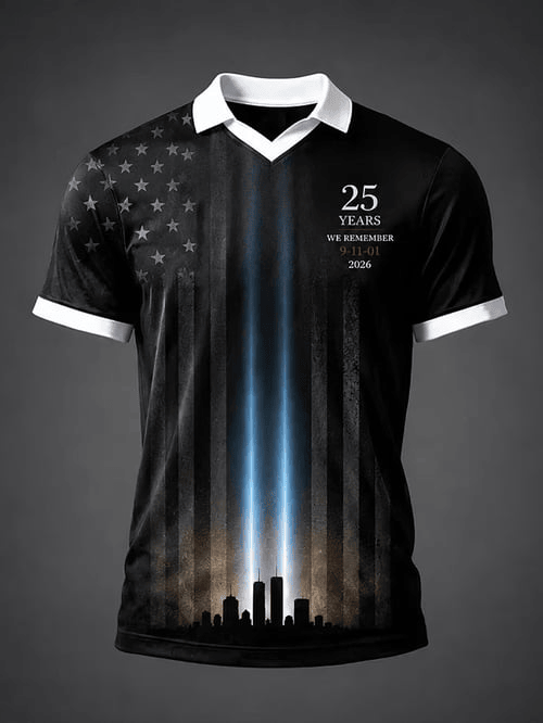 25 Anniversary Remembrance V-Neck Jersey We Will Never Forget Merch Gift For Brave Men