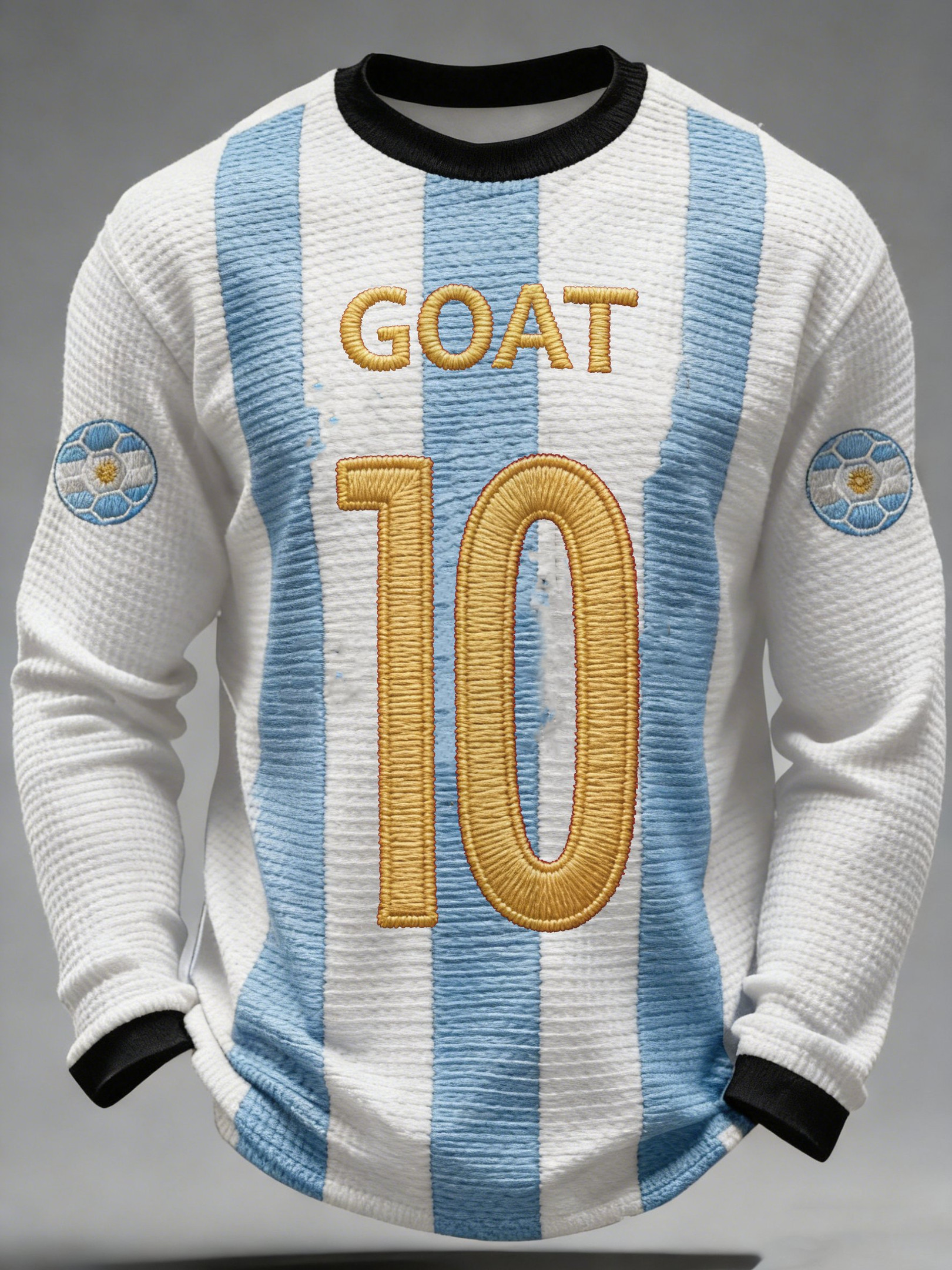 Argentina 2026 World Cup Merch Argentina Goat 10 Long Sleeve Shirt Men's Gifts For Football Fan