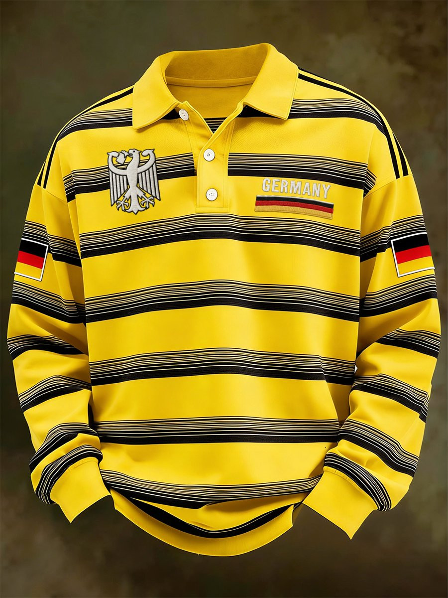 Germany 2026 World Cup Long Sleeve Polo Shirt Men's Gameday Apparel Germany Football Merch