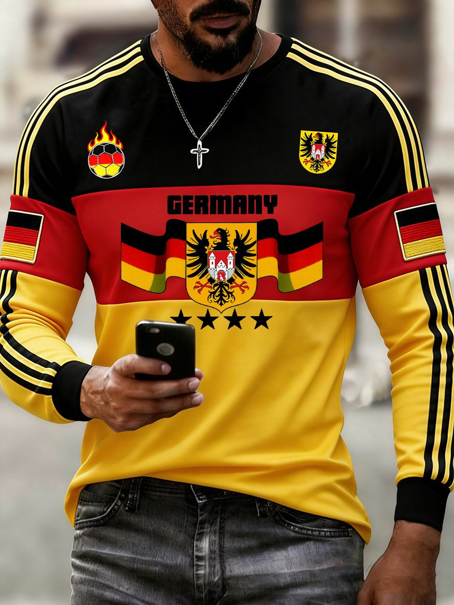 Germany 2026 World Cup Long Sleeve Shirt Germany National Football Team Merch Fan Gear For Men