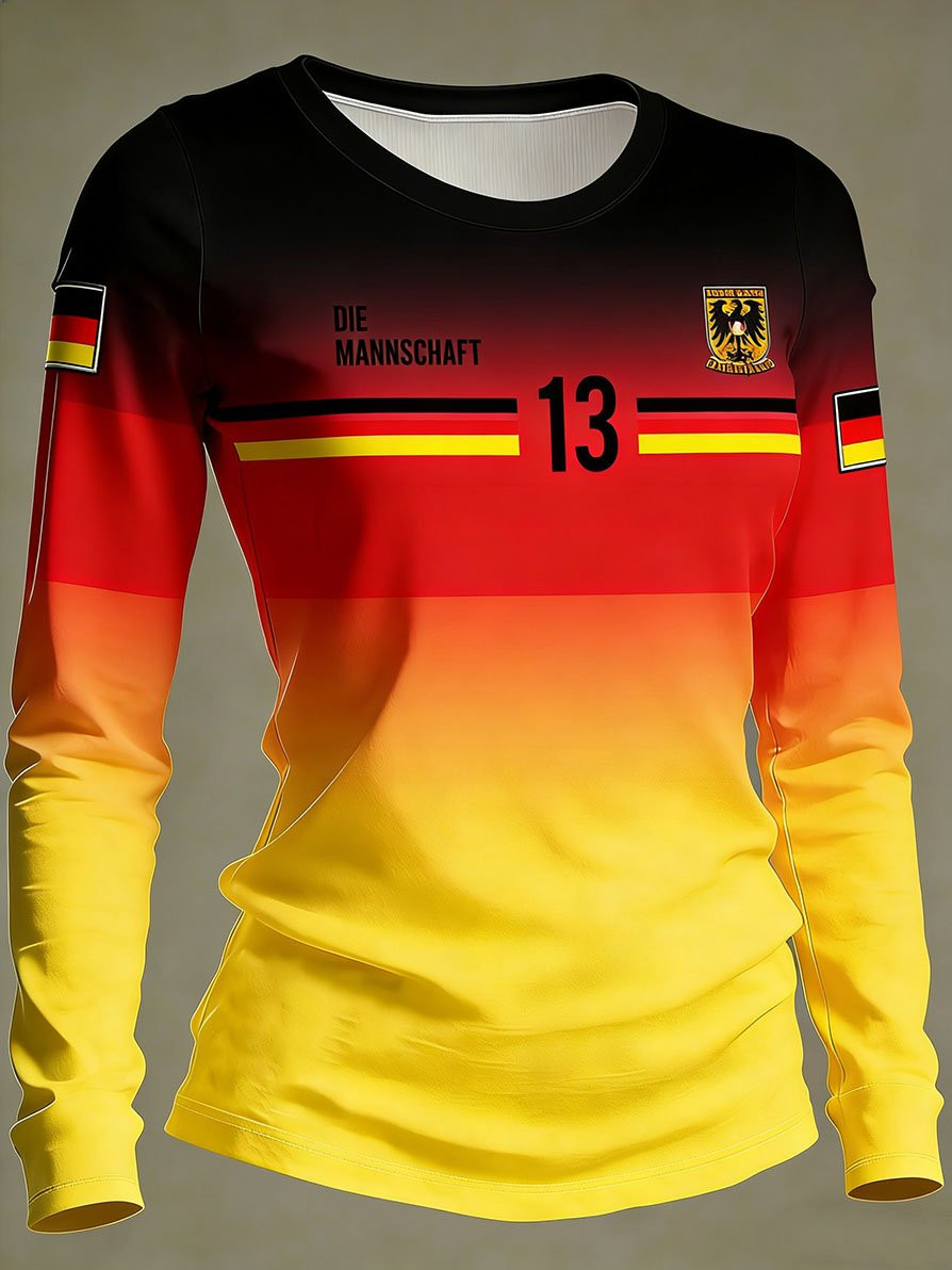 Germany 2026 World Cup Long Sleeve Shirt Women's Germany National Football Team Fan Clothing