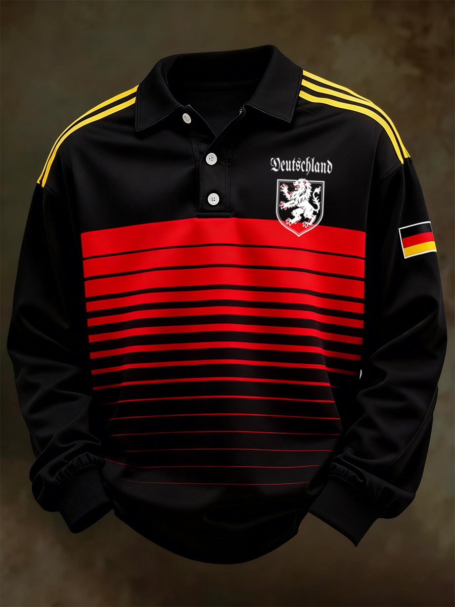 Germany Soccer 2026 World Cup Long Sleeve Polo Shirt Game Day Clothing FIFA Merch Gifts For Fan