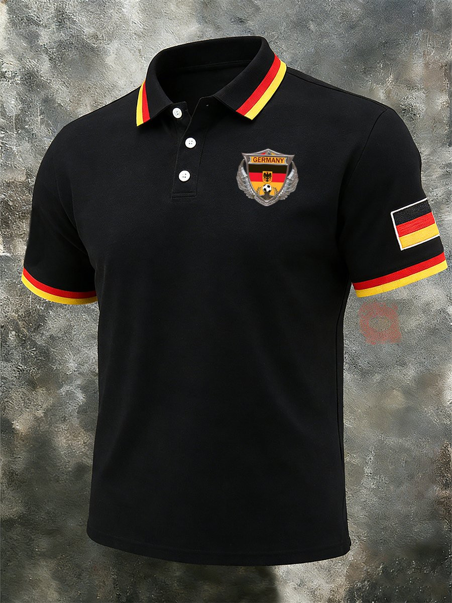 Germany Soccer World Cup 2026 Polo Shirt Best Game Day Outfits Team Germany FIFA Merch Black