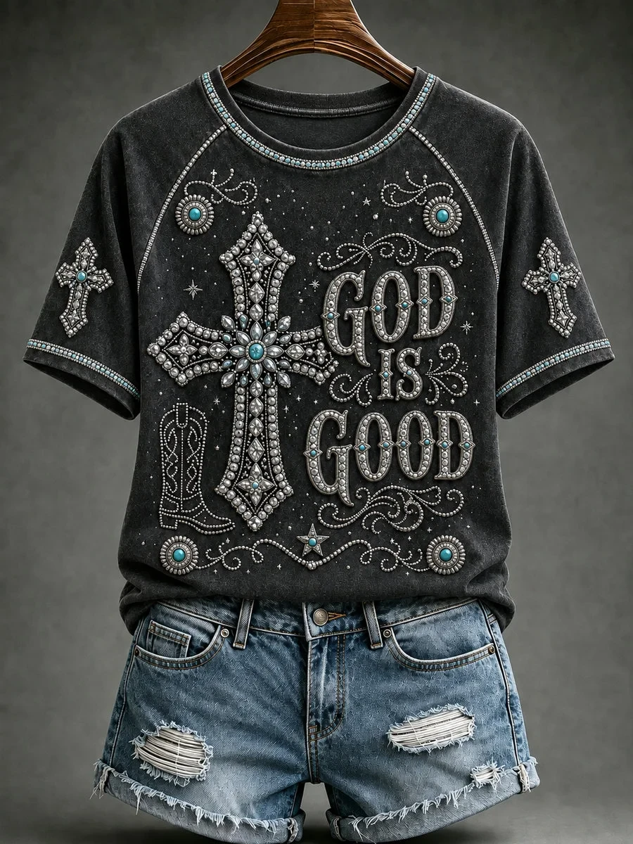 God Is Good T-Shirt Christian Cross Faith Shirt Christian Gifts For Friends