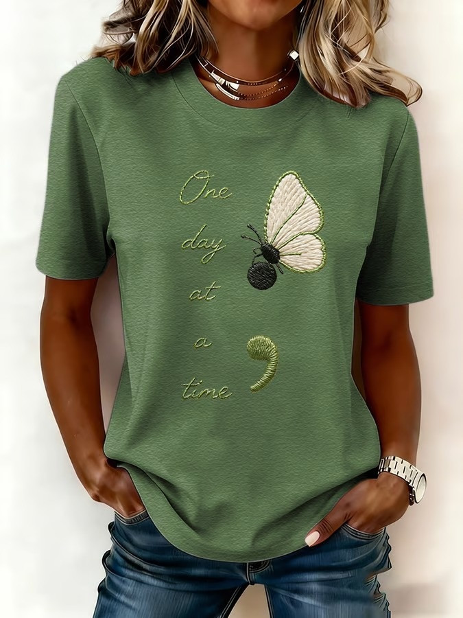 Mental Health Awareness Month T-Shirt One Day At A Time Shirt Clothing Gifts For Her