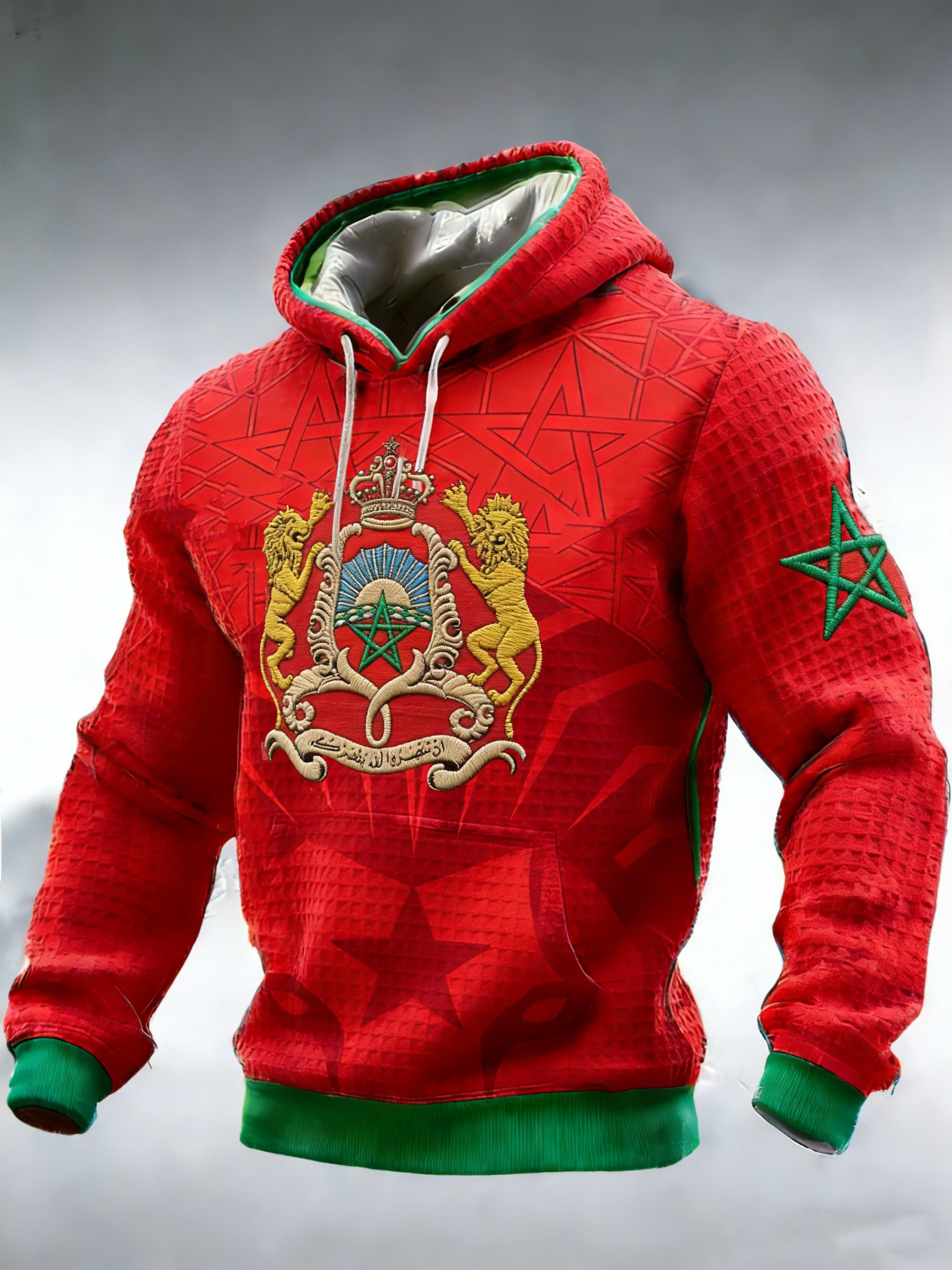 Morocco 2026 World Cup Merch Atlas Lions Hoodie Football Lover Gifts For Him