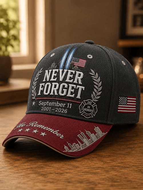 Never Forget 2001 2026 Hat American Flag Theme Cap Gift For USA Patriots