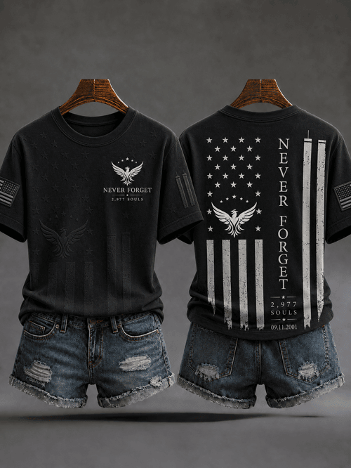 Never Forget 9-11 T-Shirt Courage Sacrifice Unity Clothes Unique Gifts For Her