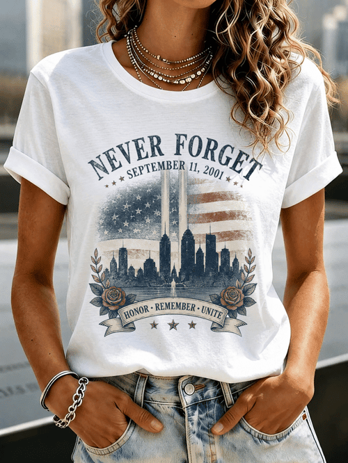 Never Forget Sept 11 Twin Towers City T-Shirt Patriot Clothes Gift For Proud Patriots