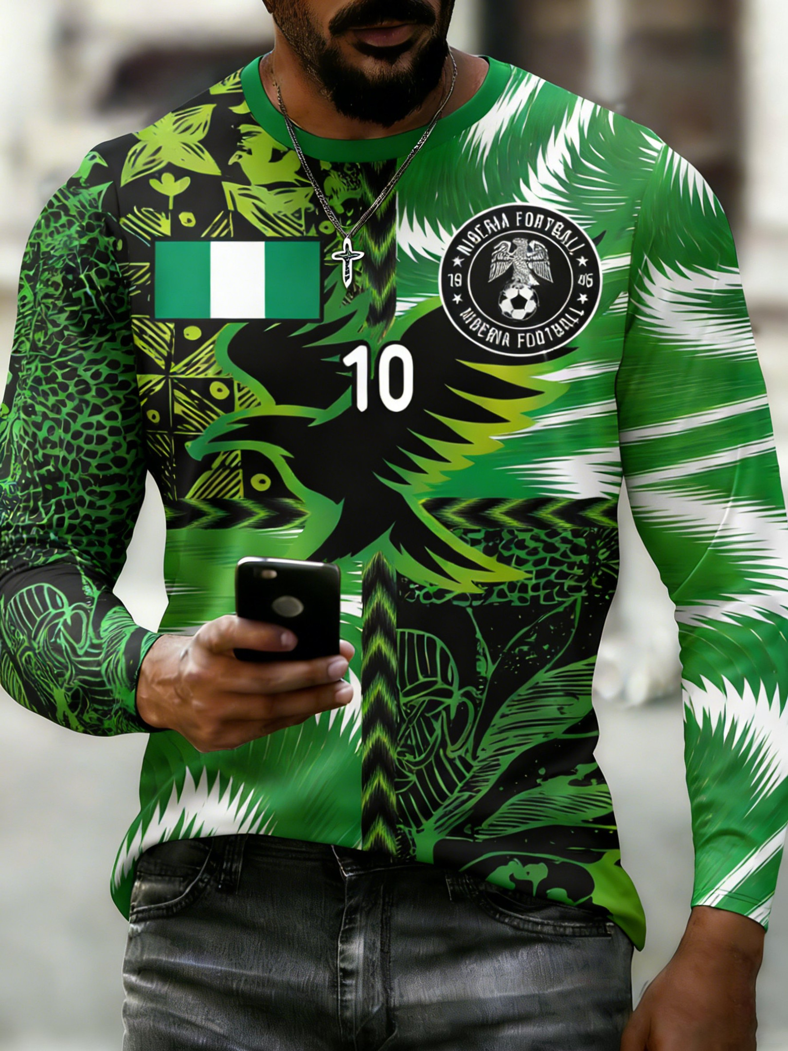 Nigeria Soccer 2026 World Cup Long Sleeve Shirt Fan Merch Clothing Best Gifts For Game Day