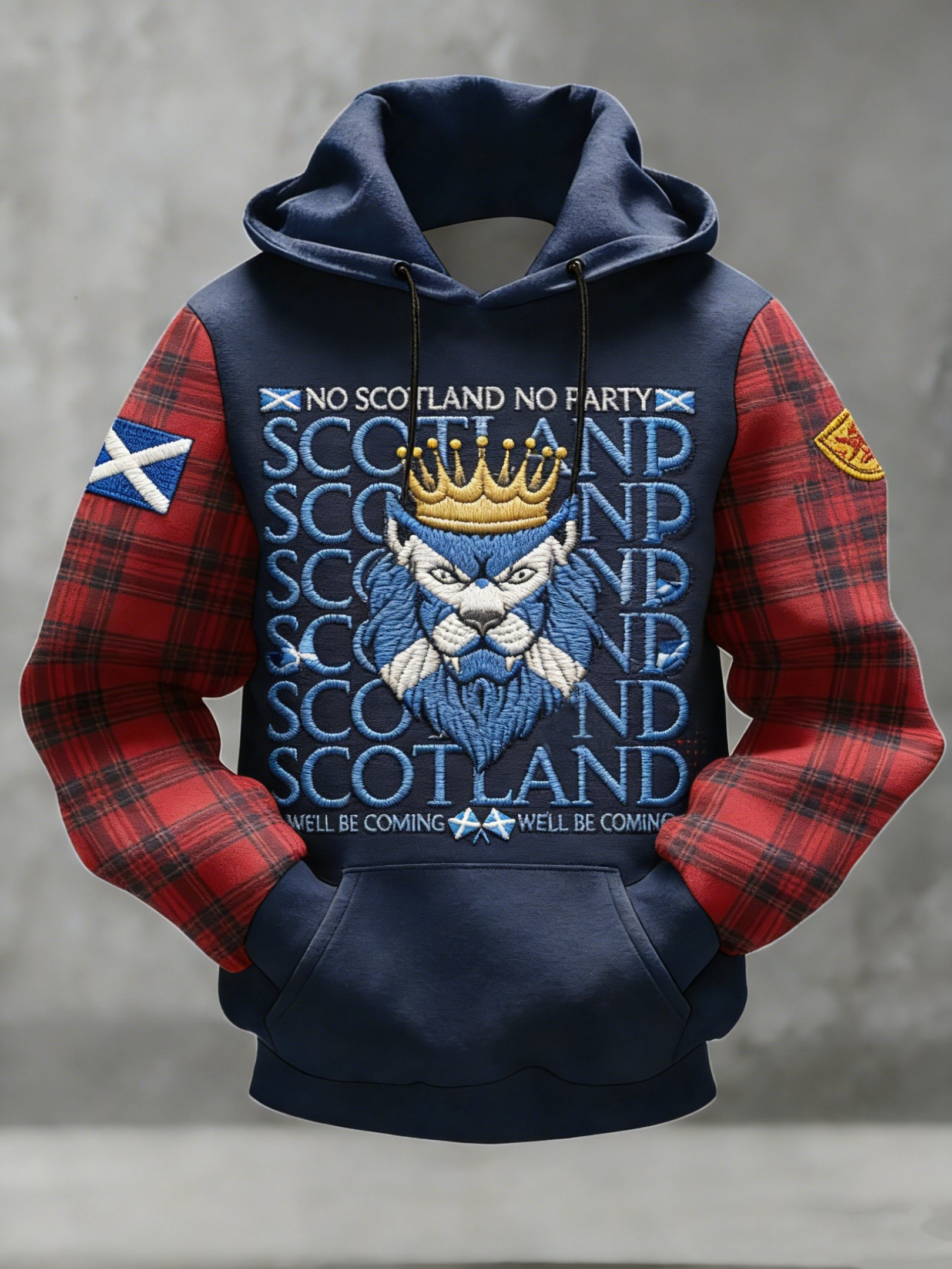 Scotland World Cup 2026 Merch No Scotland No Party Hoodie Mens Gifts For Football Fans