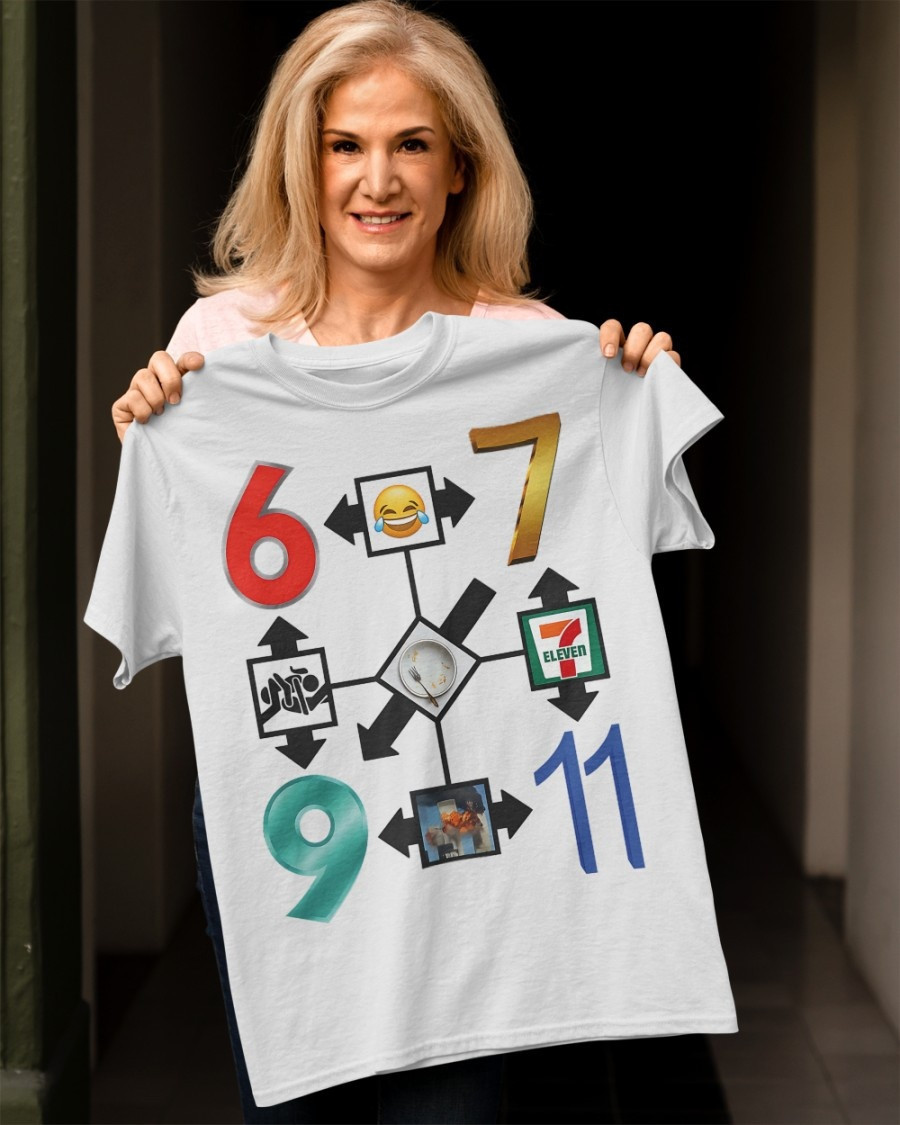 6 7 9 11 Number Chart Funny Joke Meme T-Shirt Meme Merch Gift For Brothers