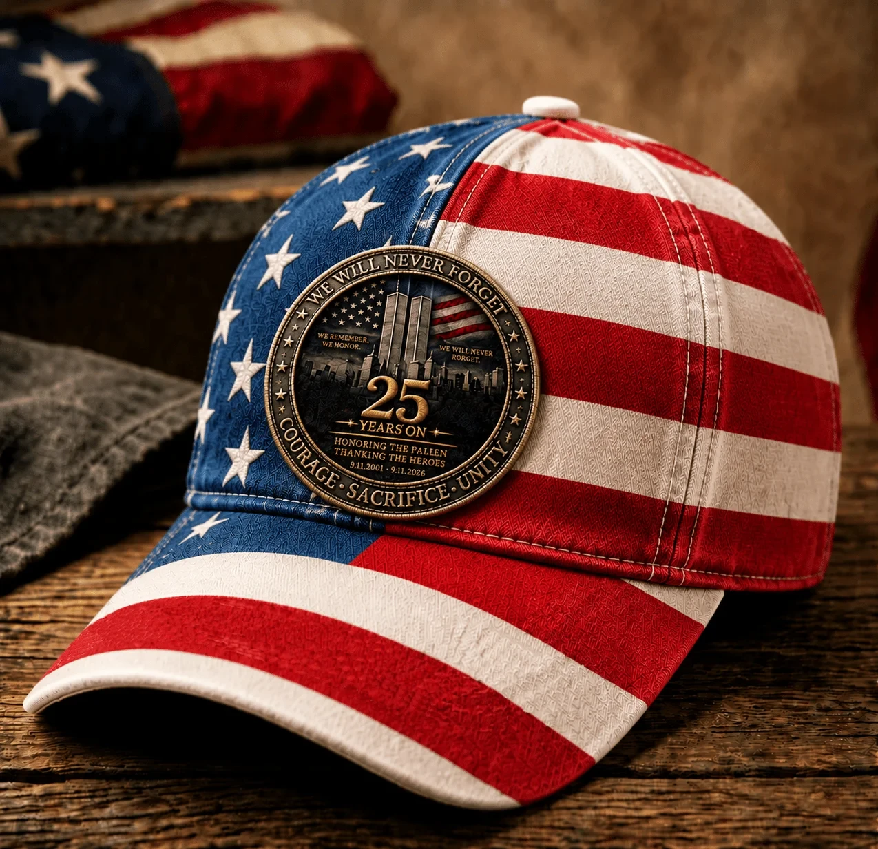 9 11 25th Anniversary American Flag Hat 911 Baseball Cap Patriotic Gift Ideas