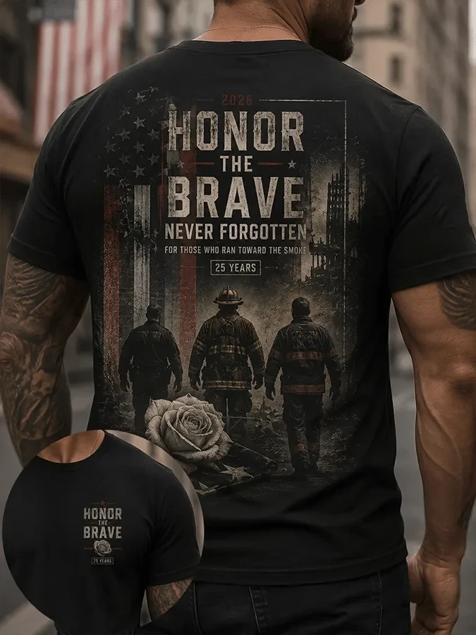 9 11 25th Anniversary Honor And Brave Shirt 911 Patriotic Apparel Gift Ideas