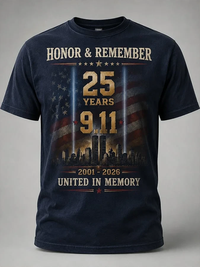 9 11 25th Anniversary Honor And Remember United In Memory Shirt 911 Clothing Line