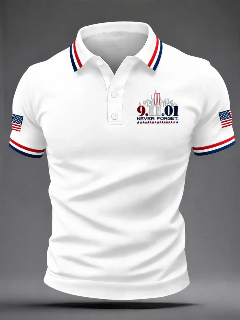 9 11 25th Anniversary Memorial Polo Shirt 911 Clothes Gift For Husband