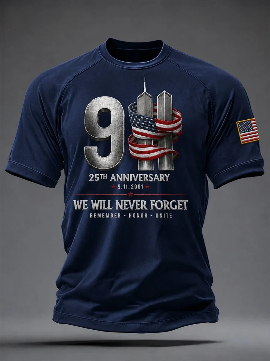 9 11 25th Anniversary Memorial T-Shirt 9 11 Apparel Presents Ideas For Husband
