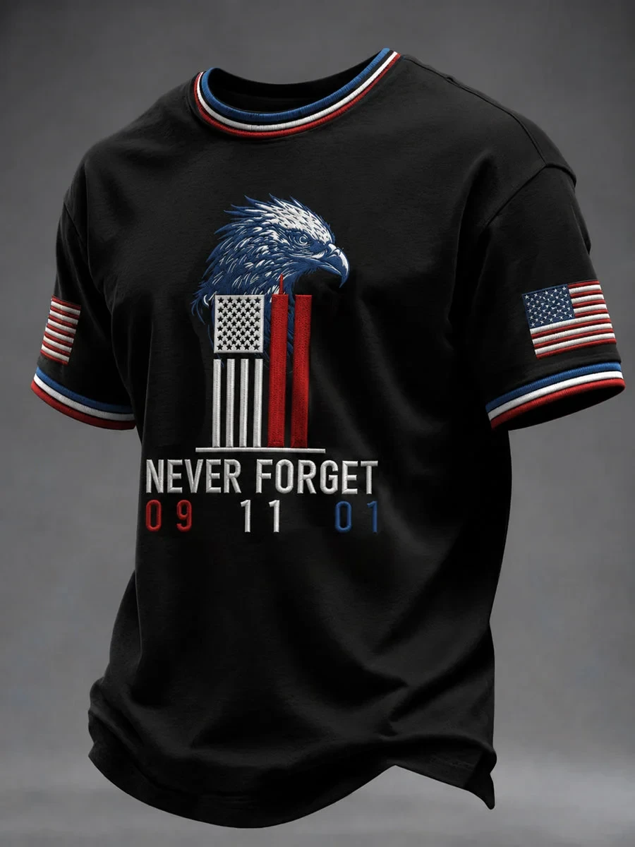 9 11 25Th Anniversary Never Forget Eagle T-Shirt 911 Commemorative Apparel Gift For Patriots
