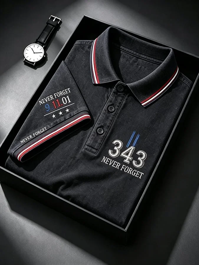9 11 25th Anniversary Never Forget Polo Shirt 9 11 Clothing Presents For Him