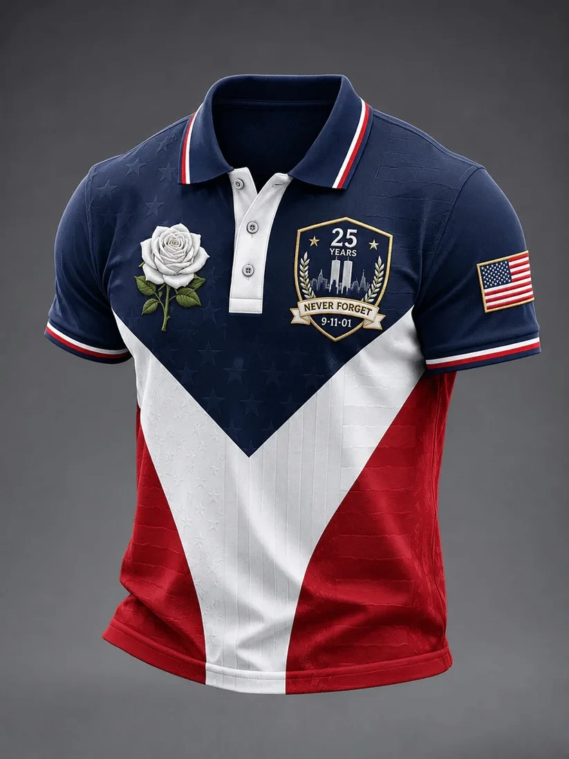 9 11 25Th Anniversary Never Forget Polo Shirt Patriot Day Clothes Best Gifts For Husband