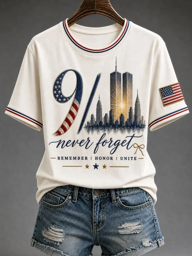 9 11 25Th Anniversary Never Forget Shirt 9 11 Commemorative Clothing Line