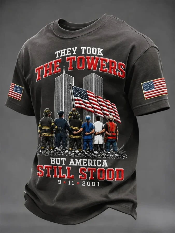 9 11 25Th Anniversary Never Forget Shirt They Took The Towers But America Still Stood Shirt