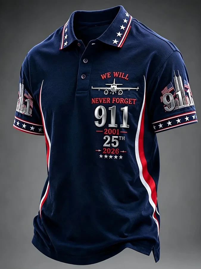 9 11 25th Anniversary Stars Polo Shirt 9 11 Clothes Best Gifts For Husband