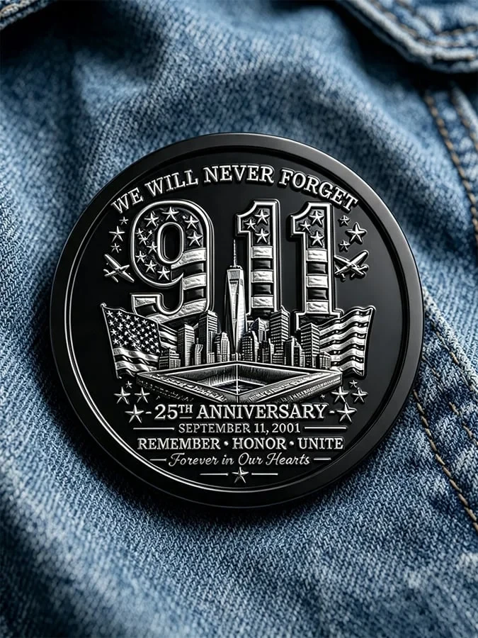 9 11 25Th Anniversary We Will Never Forget Button 911 Patriotic Merch Best Gifts For Patriots