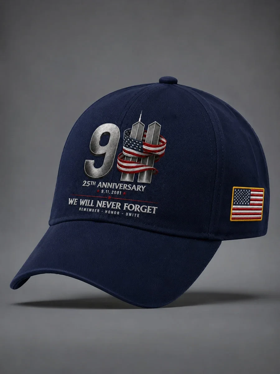 9 11 25th Anniversary We Will Never Forget Hat 9 11 Baseball Cap Memorial Day Gifts
