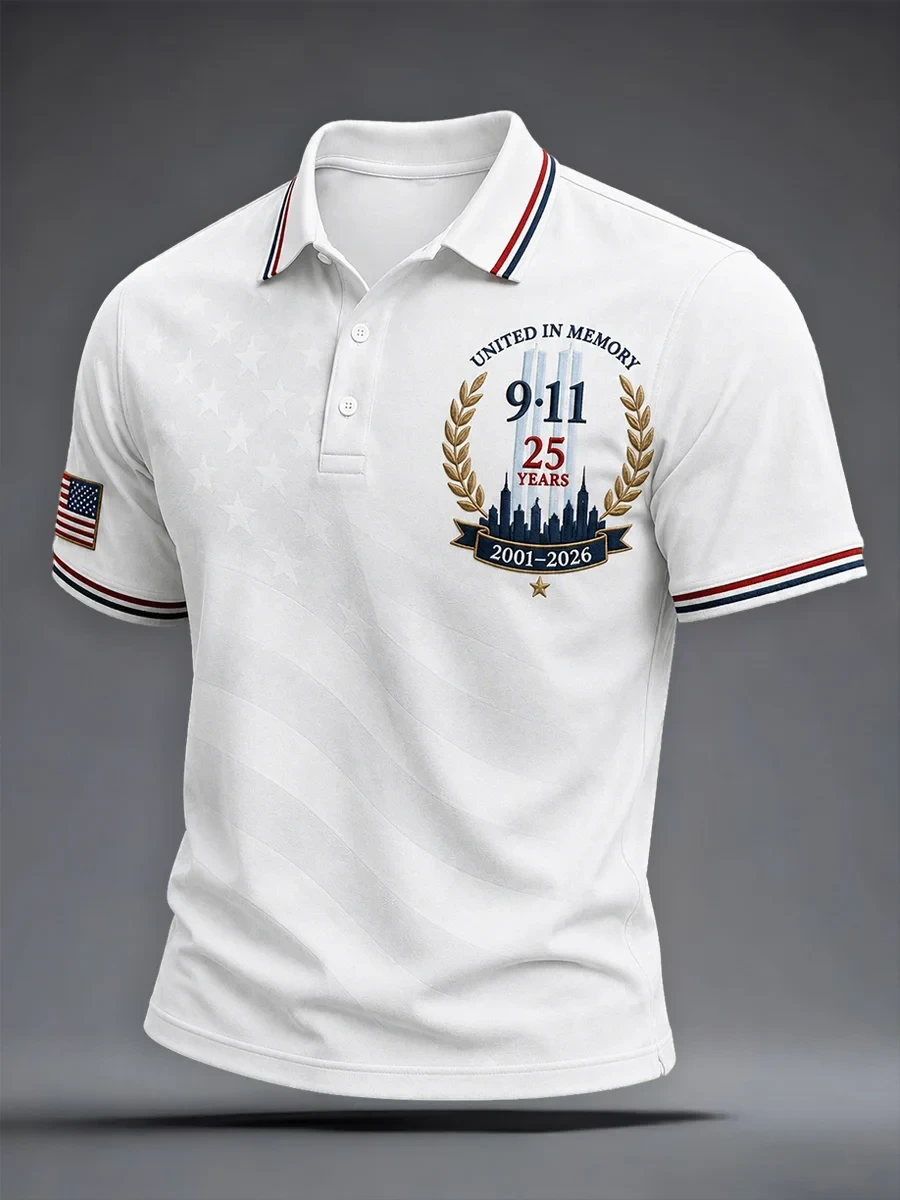 9 11 25Th Anniversary We Will Never Forget Polo Shirt 9 11 25th Anniversary Never Forget Apparel