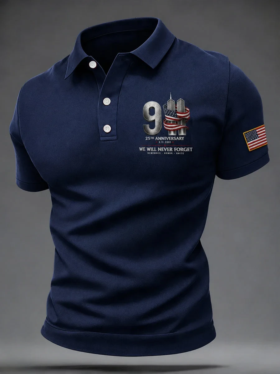 9 11 25th Anniversary We Will Never Forget Polo Shirt 9 11 Clothes Best Gifts Ideas