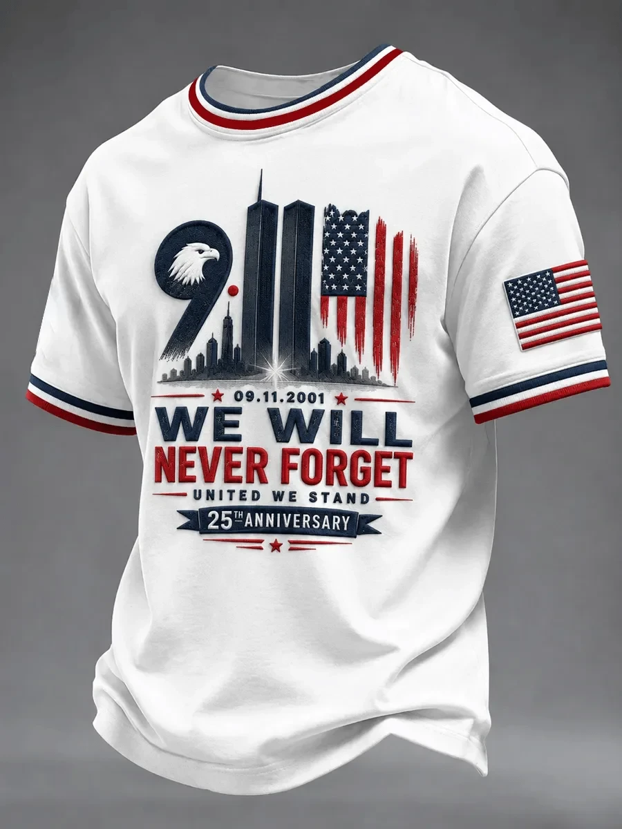 9 11 25th Anniversary We Will Never Forget Shirt 9 11 Apparel Patriotic Attire Gifts