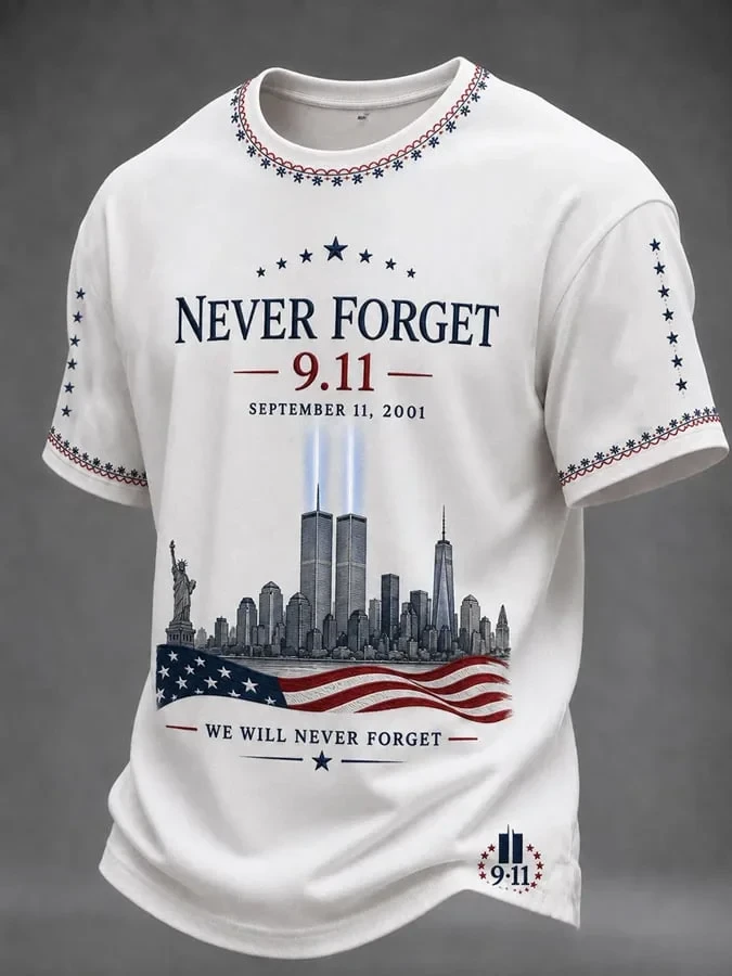 9 11 25th Anniversary We Will Never Forget Shirt 9 11 Commemorative Apparel Best Gift For Father