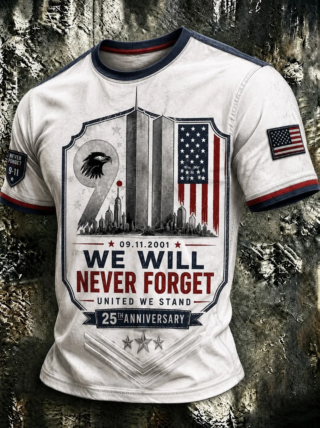 9 11 25th Anniversary We Will Never Forget Shirt 9 11 Remembrance Day Clothes Unique Gift Ideas