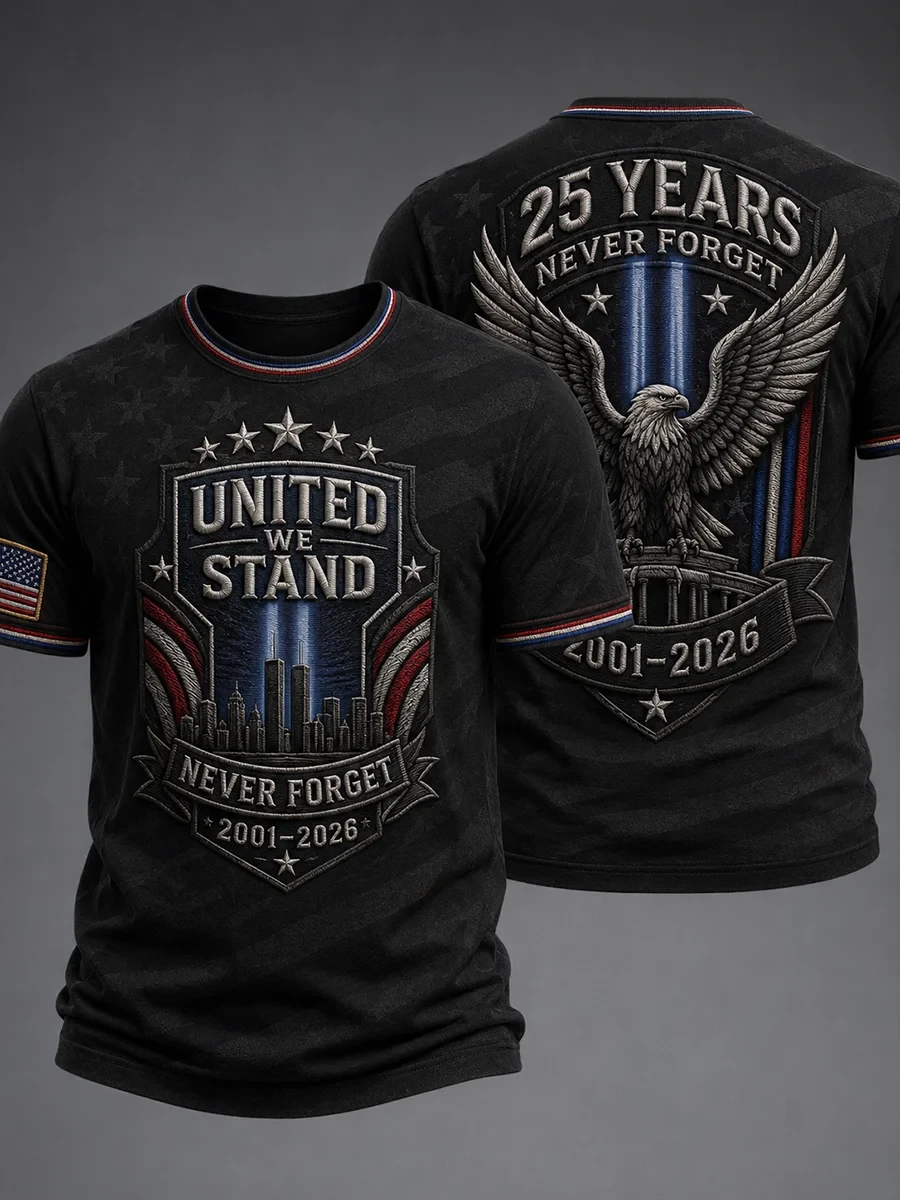 9 11 25Th Anniversary We Will Never Forget T-Shirt 9 11 25th Anniversary Never Forget Clothing