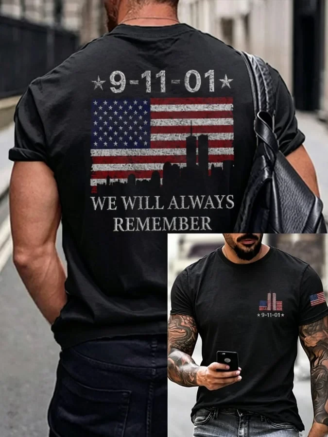 9 11 25th Anniversary We Will Never Forget T-Shirt 9 11 Apparel Best Present Ideas