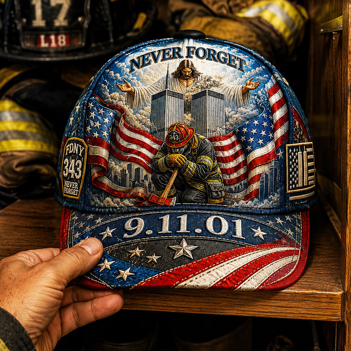 9 11 Anniversary Never Forget Jesus Hat Patriotic 911 Baseball Cap Gift For Christians