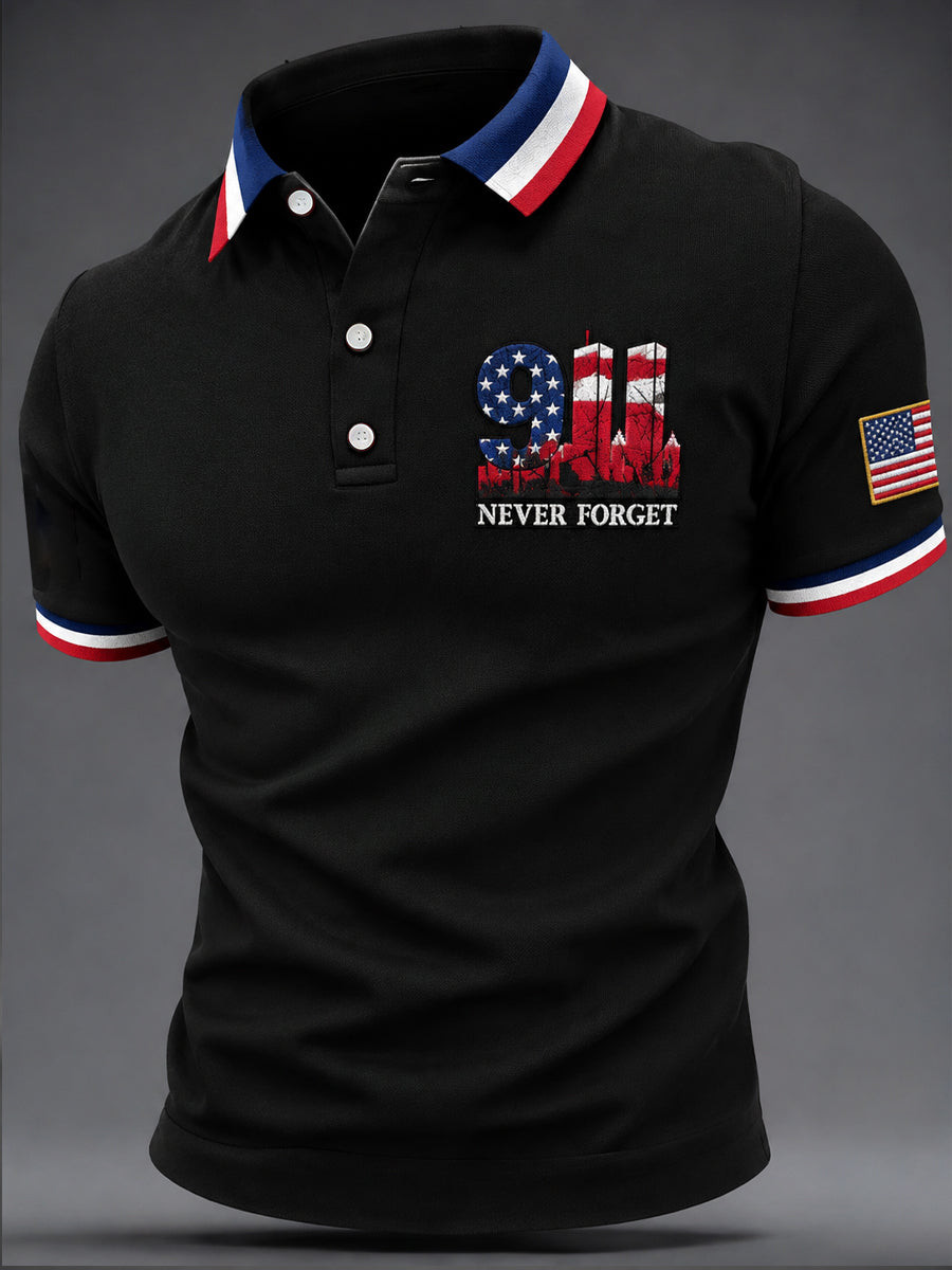 9 11 We Will Never Forget Polo Shirt 9 11 Honor Clothing For Brave Heroes