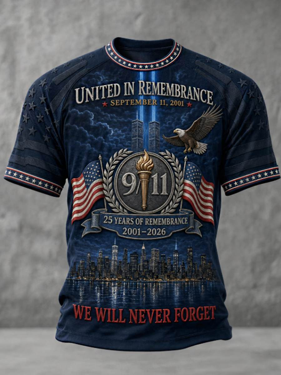 9 11 We Will Never Forget T-Shirt 9 11 Tribute Clothing For True Americans