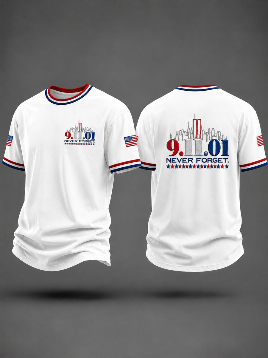 9 11 We Will Never Forget T-Shirt 9 11 Tribute Merch For Proud Americans