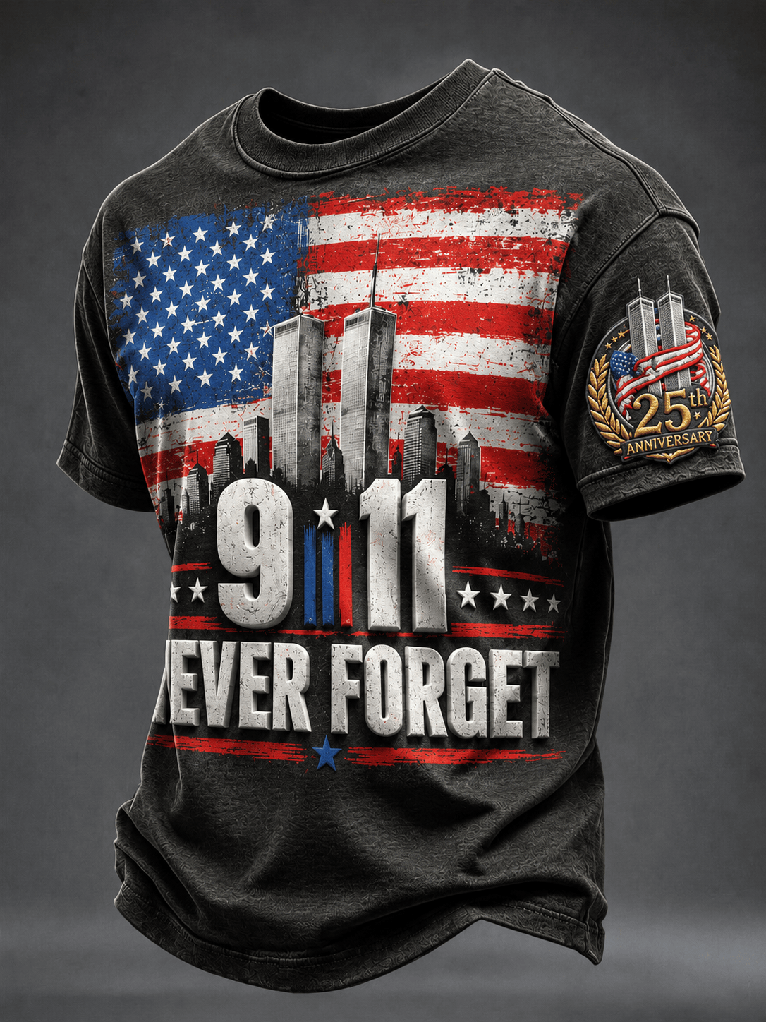9 11 We Will Never Forget T-Shirt American Patriot 9 11 Memorial Clothing