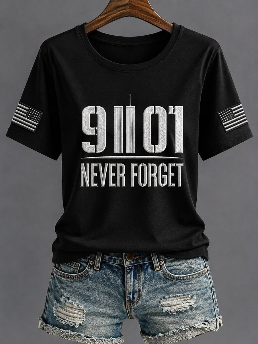 9 11 We Will Never Forget T-Shirt Memorial Tribute Merch For 9 11 Heroes