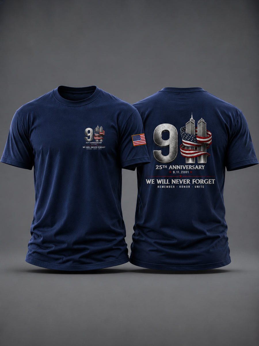 9 11 We Will Never Forget T-Shirt September 11th Memorial Clothes For Friends