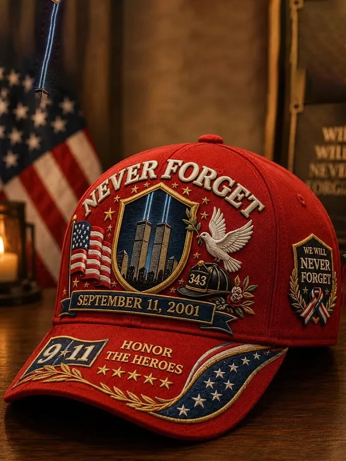 911 25th Anniversary Never Forget Commemorative Hat 9 11 Memorial Baseball Cap