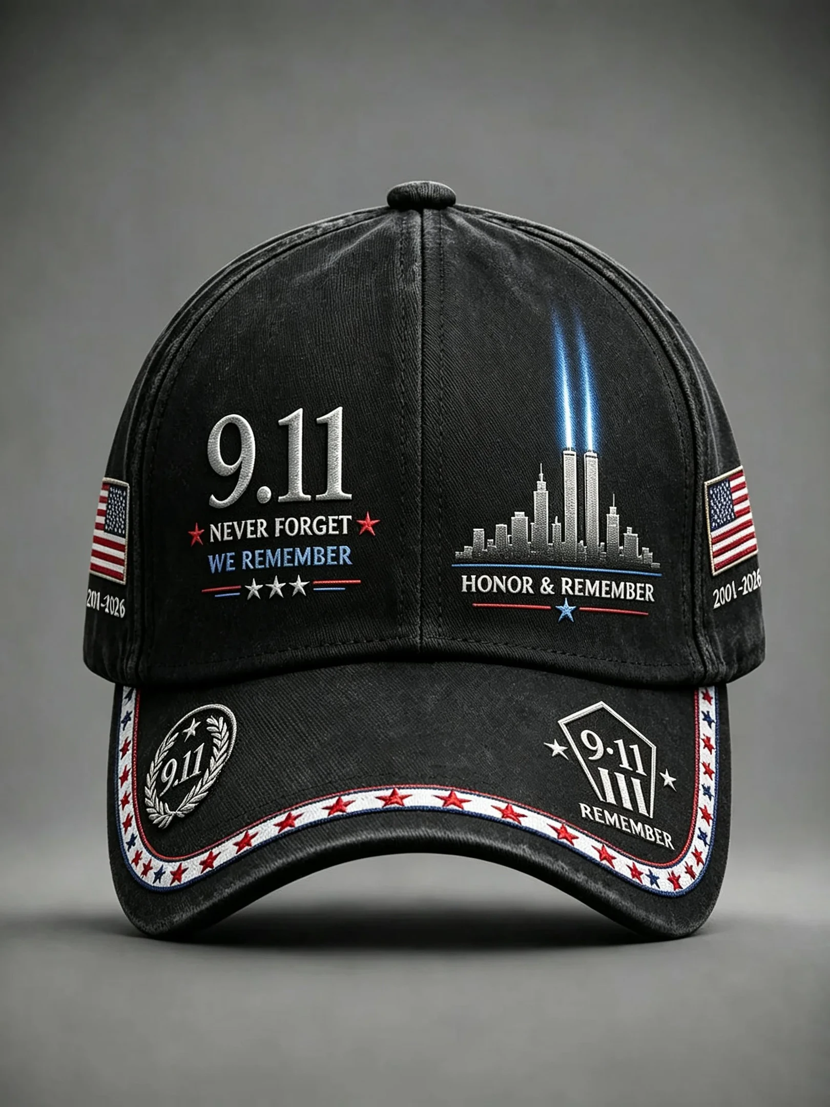 911 25th Anniversary Never Forget Hat 9 11 Commemorative Baseball Cap
