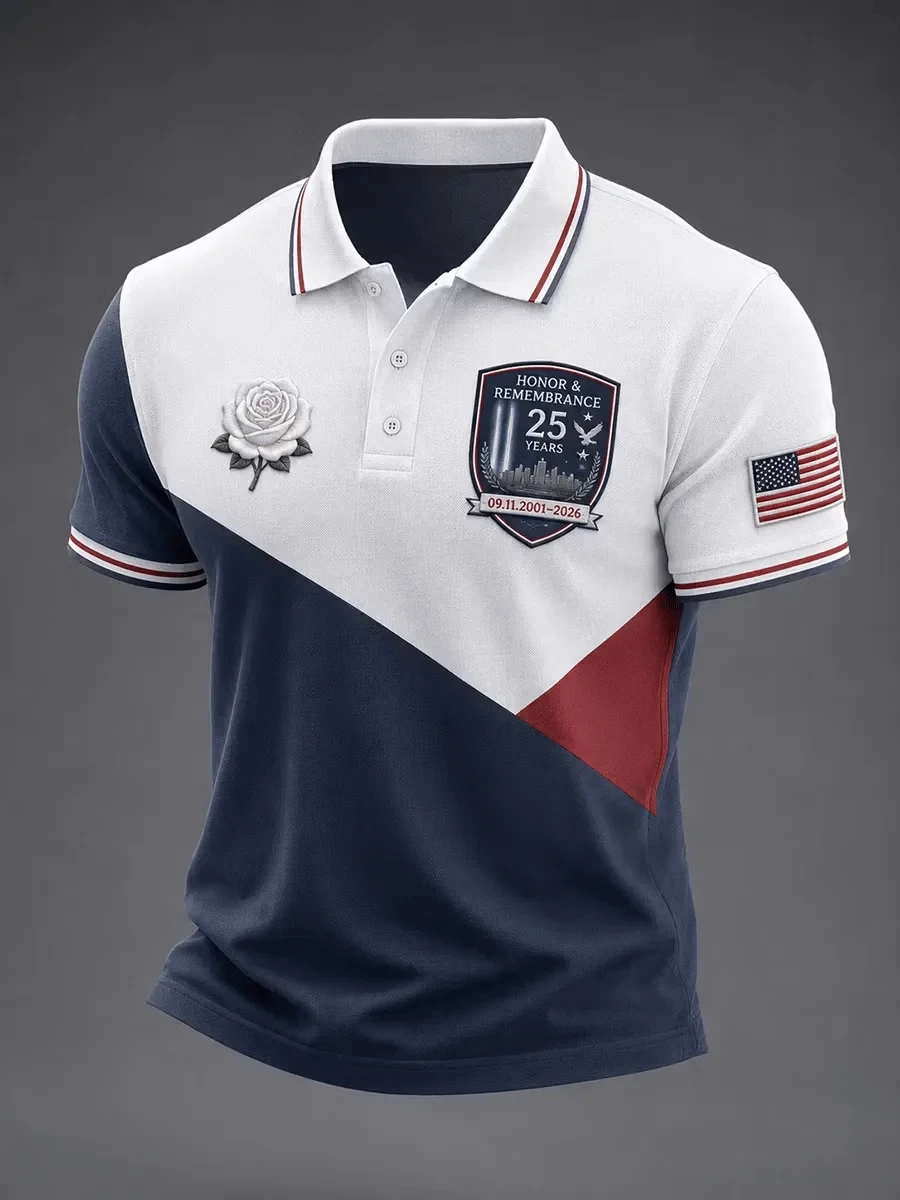 911 25th Anniversary Never Forget Polo Shirt 9 11 Clothes Great Gifts For Husband
