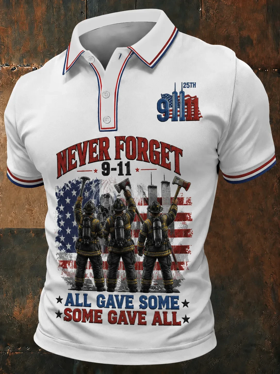 911 25th Anniversary Never Forget Polo Shirt 9 11 Incident Shirt Gift Ideas
