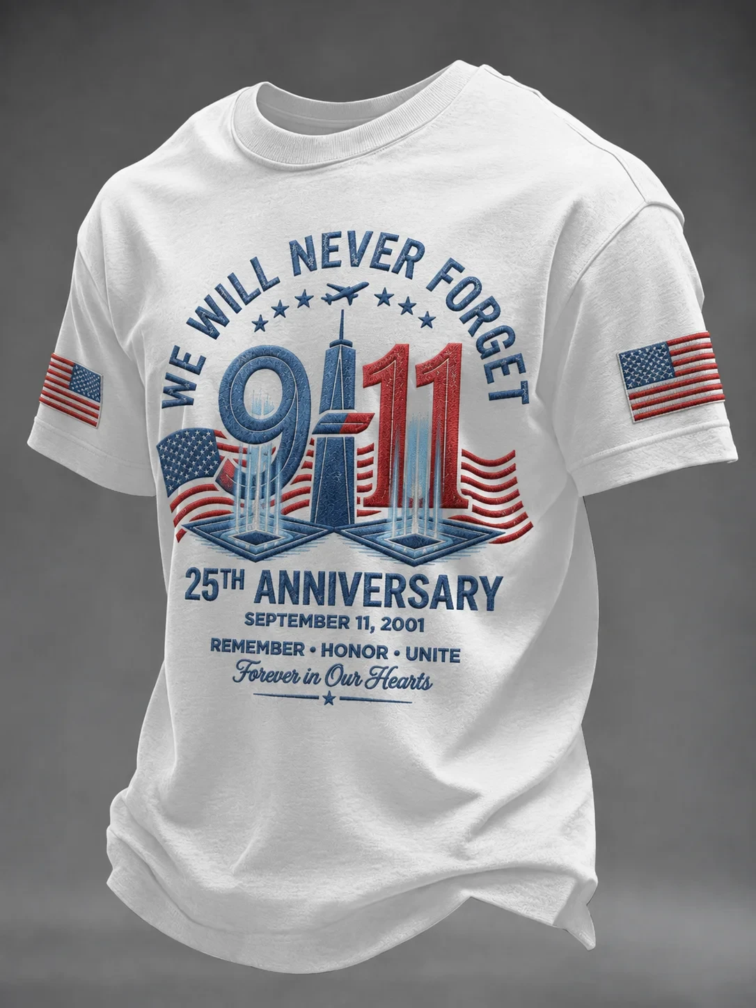 911 25Th Anniversary Never Forget Shirt 9 11 Memorial Tee Gift For Father
