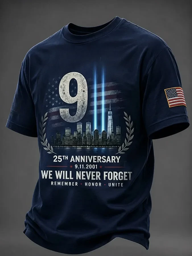 911 25Th Anniversary Never Forget T-Shirt 9 11 Clothes Unique Gift For Patriots