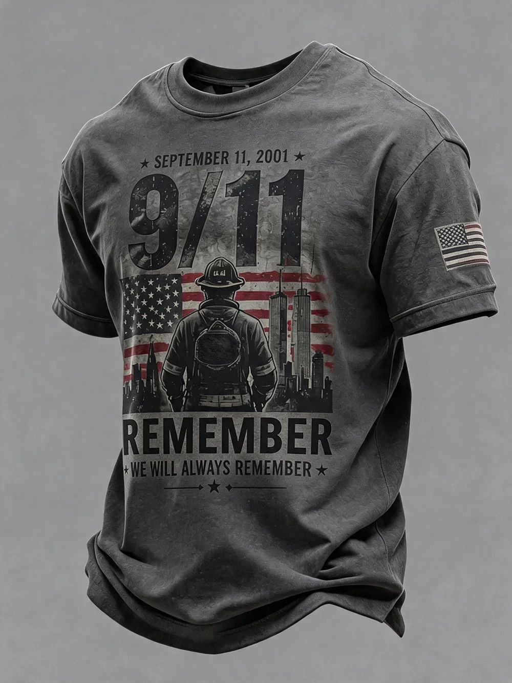 911 25Th Anniversary Never Forget T-Shirt 9 11 Clothing Present Ideas For Husband
